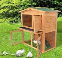 Putjou 40 "Triangle Roof Waterproof Wooden Rabbit Nest A Frame Pet Cage  Wooden Small House Chicken Cage