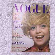 Vintage VOGUE US Goldie Hawn August 15 1969 Vintage Fashion Magazine 1960s  Retro