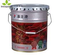 13 Liter Metal Paint Bucket 13L Paint Pail with Flower Lid and Handle