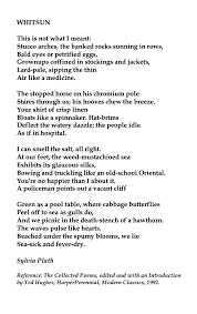 Sylvia Plath Whitsun Sylvia Plath Poems Plath Poems Words To Use