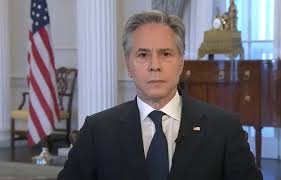 Blinken and a group of US officials arrived by train in Kyiv and announced  a difficult