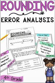 Rounding Task Cards Error Analysis Math 4th Grade Error Analysis Error Analysis Math Math Worksheet