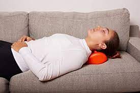 Kanjo Acupressure Neck Pain Relief Cushion High Density Memory Foam Core Neck Cushion And Neck Traction Device Relieves Neck Pain And Shoulder Pain Orange Health Personal Care Amazon Com