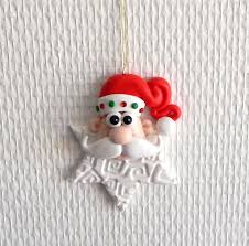 Tete De Pere Noel En Fimo A Suspendre Au Sapin Decoration De Noel Originale Fait Main Bouille De Pere Noel Rigolo Fimo Noel Tete De Pere Noel Decoration Noel