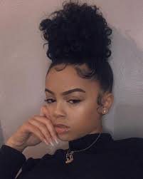 Curly High Bun Curly Hair Styles Naturally Curly Hair Styles Medium Hair Styles