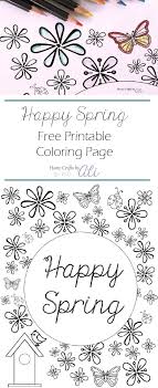 Images of flowers, umbrellas, baby animals, and kites dance across the pages making them so much fun to color. Happy Spring Printable Coloring Page Home Crafts By Ali