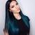 Deep Teal Black And Teal Hair