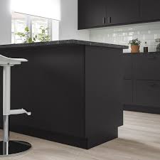 Kungsbacka Cover Panel Anthracite 15x90 Ikea Kungsbacka Clutter Free Kitchen Black Kitchens