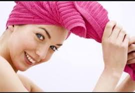 Image result for women with hair in towel after shampoo