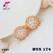 Anting Bulat Tusuk Bola Bola Permata Zircon Lapis Emas 18k Ya 174 Perhiasan Xuping Lapis Emas 18k Awet Dan Tahan Lama Pancara Kilau Cant Anting Emas Permata