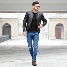 Leather Jacket And Sunglasses Mens Outfits Mens Casual Outfits Mens Street Style