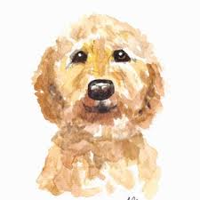 Buy Vibrant Dog Watercolor Print 11 X 12 by Kathy Marrs Chandler Online in  India
