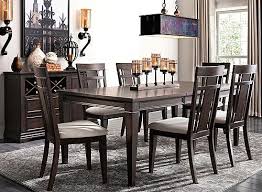 Set An Impressive Dining Scene With The Sheffield 7 Piece Dining Set Bold Sleek Lin Dining Sets Modern Dining Room Chairs Upholstered Farmhouse Dining Chairs