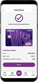 Öğrenim durumu yapı ve kredi bankası a.ş. Mobil Odeme Cepten Odeme Worldcard