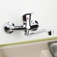 wall mount kitchen faucet silver 2 hole
