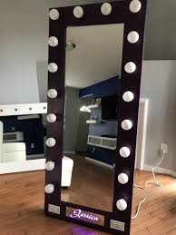 Full Length Hollywood Mirror With Name Etsy Full Length Mirror With Lights Mirror With Lights Hollywood Mirror