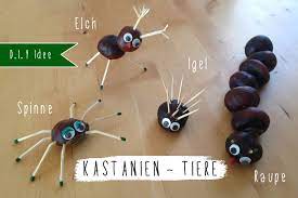 Spannende anleitungen zu den themen basteln mit kastanien oder basteln mit naturmaterialien finden sie auch auf den folgenden seiten von nicht nur aus kastanien, sondern auch aus blättern, tannenzapfen und eicheln, die einem auf dem weg in den kindergarten oder die schule begegnen. Basteln Mit Kindern Ganz Einfache Niedliche Kastanientiere
