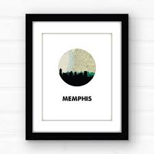 Memphis Tennessee Art Print Featuring The Memphis Skyline And A Vintage Memphis Map Ive Always Loved That Line Porch Swing Swayin Like A Te Chicago Map Print