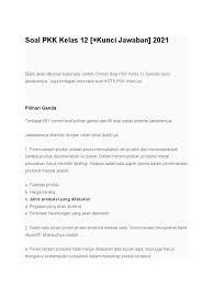 Soal essay pelayanan prima beserta jawabannya. Bank Soal Pkk