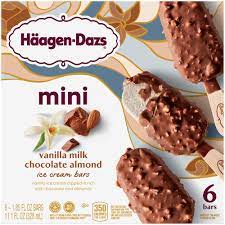 Sunday is national ice cream day, but uber has teamed up with magnum to deliver the frozen treat to your door friday. Buy Haagen Dazs Vanilla Milk Chocolate Almond Snack Size Ice Cream Bars 6 Count Frozen Online In Poland B06xwgxg6v