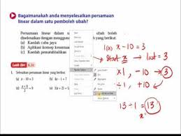 Terdapat pelajar yang sampai tingkatan 5 masih keliru lagi. Bab 6 Persamaan Linear Tingkatan 1 Penyelesaian Persamaan Linear Youtube