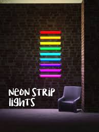 Picture Amoebae Neon Strip Lights Sims 4 Downloads Sims Strip Lighting Sims 4 Cc Furniture