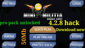 5 (pro pack unlocked) for android. Download Mini Militia 4 2 8 Only Pro Pack Mod Link In Description Youtube