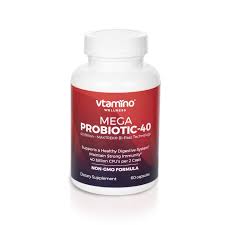 Via effects on the microbiome and on the human body itself, probiotics may impact every facet of health.*. Vtamino Mega Probiotic 40 Billion Maintains Healthy Intestinal Flora 30 Days Supply
