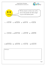 long division money division by urbrainy com