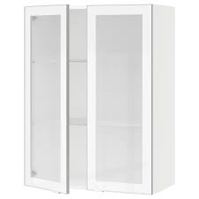 Sektion Wall Cabinet With 2 Glass Doors White Jutis Frosted Glass Official Website Ikea In 2020 Glass Door Wall Cabinet Frosted Glass