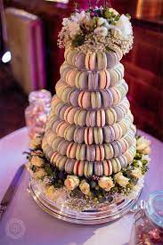 18 Sweet Macaroon Wedding Cake Ideas To Dazzle Your Guests Weddinginclude Macaroon Wedding Cakes Wedding Macarons Wedding Desserts