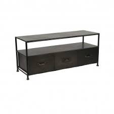 Typographic Meuble Tv Iron Antic Black Copper 115x40x50 Cm Objet Decoration Porte Bouteille Meuble Tv