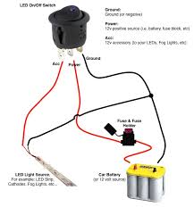 Circuit diagrams are like blueprints that illustrate the flow of electricity through a circuit of electronic components such as wires, switches, power sources, and lighting fixtures. On Off Switch Led Rocker Switch Wiring Diagrams Oznium