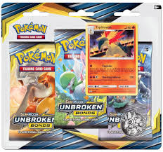 View the last sold prices for psa graded pokemon cards in 2019 unbroken bonds or view in depth data for each card in the set. Pokemon Sun Moon Sm10 Unbroken Bonds 3 Booster Blister Pack Typhlosion Promo Pokemon Sealed Products Pokemon Blister Packs Collector S Cache
