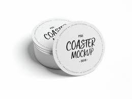Realistic Coaster Mockups Mockup Logo Design Branding Graphics Business Card Mock Up