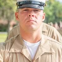 Pfc. Dylan Hubbard, honor graduate for Platoon 2030,