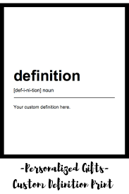 Definition Name Art Custom Print Custom Quote Print Quote Prints Custom