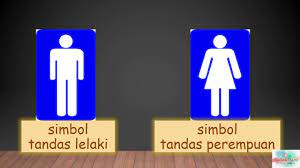 Perempuan dengan simbol lingkaran dan tanda silang dibawahnya. Urus Diri Penggunaan Tandas Youtube