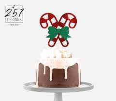 Candy Cane Cake Topper Christmas Cake Topper Holiday Party Etsy Christmas Cake Topper Christmas Cake Christmas Cake Decorations
