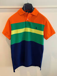 Black And Orange Ralph Lauren Polo Shirt Men S Polo Ralph Lauren Sailing Stripe Polo Orange Green Blue S Small Nwt New Fashion Clothing Shoes Ac Polo Ralph Lauren Green Polo Shirts Golf Shirts Men