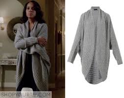 Scandal Season 4 Episode 19 Olivia S Grey Ribbed Wrap Cardigan Shop Your Tv Scandal Fashion Olivia Pope Style Olivia Pope