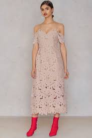 Shop 63 top crochet lace midi dress and earn cash back all in one place. Cold Shoulder Crochet Midi Dress Pink Na Kd Com