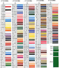 Yli Color Chart Silk Ribbon Embroidery Ribbon Embroidery