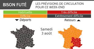 Sens opposé, la circulation sera fluide sauf dans la région paca et. Circulation Bison Fute Chasse Croise Et Samedi Noir Sur Les Routes Ce Week End