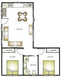 Image Result For L Shaped 50 Sqm Granny Flat Plan Granny Flat Plans House Floor Plans Small House Floor Plans