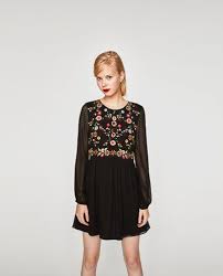 Latest trends in clothing for women, men & kids at zara online. Imagen 2 De Vestido Plumeti Bordados De Zara Roupas Bordadas Vestidos Roupas Pretas