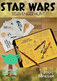 Have Fun With A Star Wars Scavenger Hunt The Trapped Librarian Star Wars Activities Star Wars Classroom Star Wars Kids
