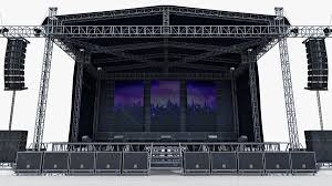 3d Model Concert Scene V2 In 2020 Concert Stage Design 3d Model Concert