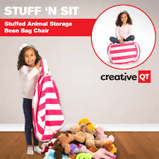 Jaxx sac camel microsuede bean bag chair. Kids Stuffed Animal Plush Toy Storage Bean Bag Soft Pouch Stripe Fabric Chair A Housekeeping Organizers Hotsales A Fineday Storage Bag Home Kitchen Evertribehq Chairs Seats