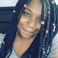 Box Braids Navy Blue Blue Box Braids Box Braids Blue Hair